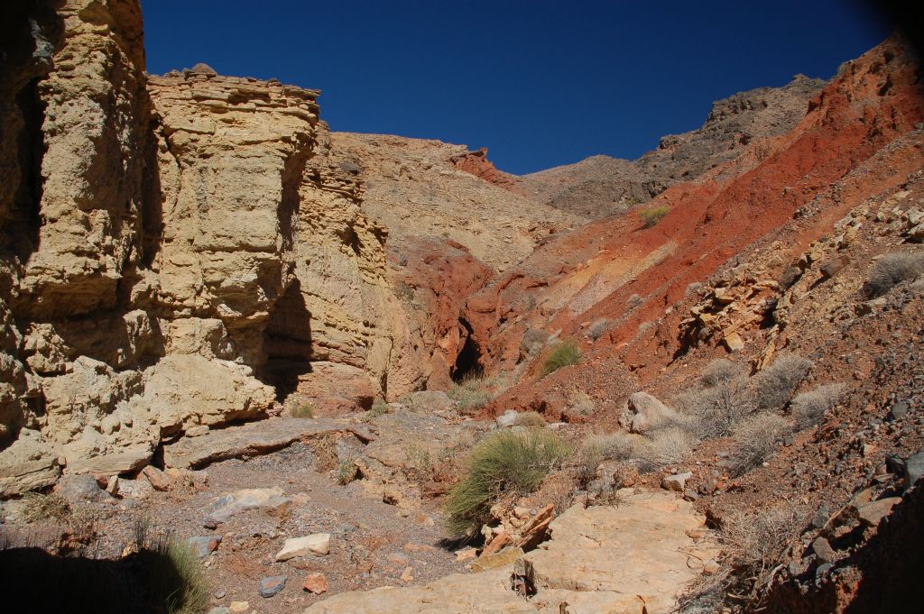 Our goal for now was straight ahead towards the quickly narrowing canyon: